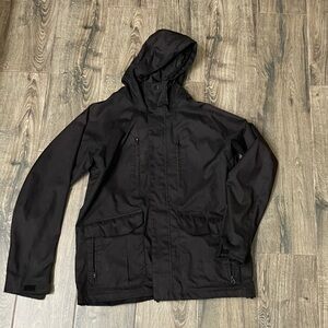 Quiksilver Men's Black Hooded Ski Jacket
